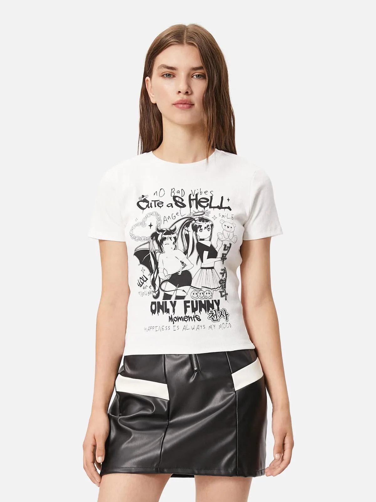 Anime T-Shirt Printed Short Sleeve